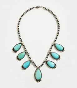 Karen Kane Vintage Turquoise & Sterling Silver Necklace