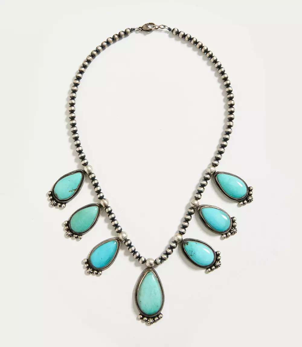 Karen Kane Vintage Turquoise & Sterling Silver Necklace 3 Karen Kane Vintage Turquoise & Sterling Silver Necklace