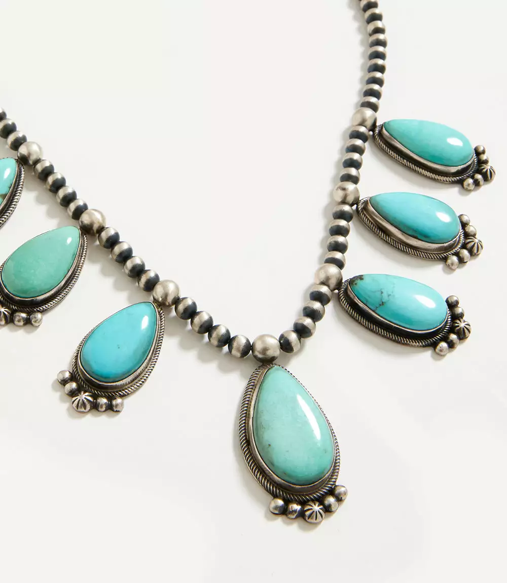 Karen Kane Vintage Turquoise & Sterling Silver Necklace 4 Karen Kane Vintage Turquoise & Sterling Silver Necklace - Image 2