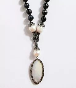 Karen Kane Beaded Long Mother Of Pearl Necklace -karen kane Sales Shop N300020
