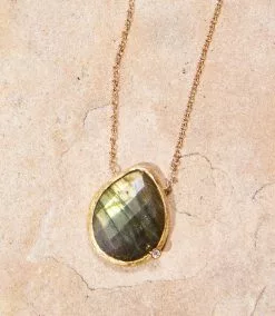 Karen Kane Gemstone Teardrop Necklace
