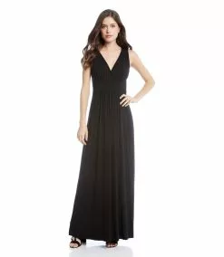 Karen Kane V-Neck Maxi Dress -karen kane Sales Shop black 3 zoom 0d266b88 10e5 4836 80df b97e1d816dd3
