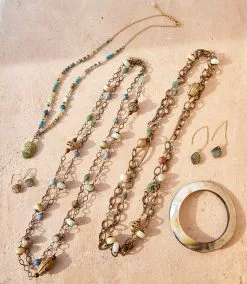 Karen Kane Bohemia Gem Necklace -karen kane Sales Shop collage2