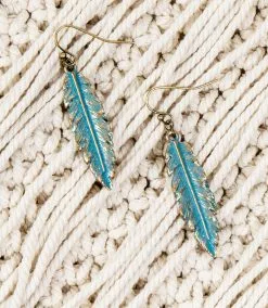 Karen Kane Feather Earrings -karen kane Sales Shop feather5jpg