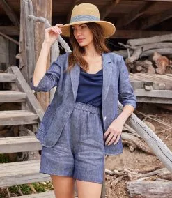 Karen Kane Ruched Sleeve Jacket