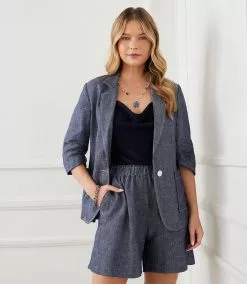 Karen Kane Ruched Sleeve Jacket -karen kane Sales Shop karekane 2023 summer 2L20178 IND 006