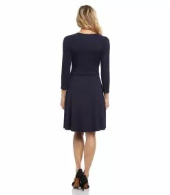 Karen Kane Faux Wrap Drape Dress -karen kane Sales Shop karenkane 2019 winter 3L95576 NAV 003 ebf9b702 3d55 4b05 a982 8404faf90868
