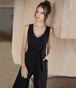 Karen Kane Tie-Front Jumpsuit