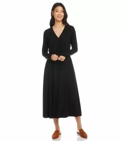 Karen Kane Midi Jersey Dress -karen kane Sales Shop karenkane 2021 fall 3L13094 BLK 002 2d3507ba d45b 49a8 b919 1b4fd8ab4a0d
