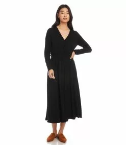 Karen Kane Midi Jersey Dress -karen kane Sales Shop karenkane 2021 fall 3L13094 BLK 005 0379ed2f c7e0 4e43 9578 65ef453fa066