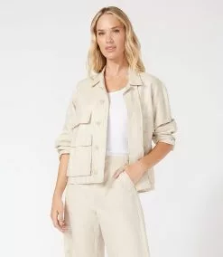 Karen Kane Cargo Jacket -karen kane Sales Shop karenkane 2021 summer 1L01194 NAT 001