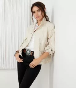 Karen Kane Cargo Jacket -karen kane Sales Shop karenkane 2021 summer 1L01194 NAT 002