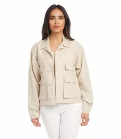 Karen Kane Cargo Jacket -karen kane Sales Shop karenkane 2021 summer 1L01194 NAT 003