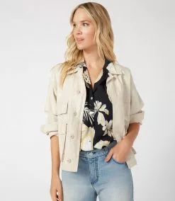 Karen Kane Cargo Jacket -karen kane Sales Shop karenkane 2021 summer 1L01194 NAT 009