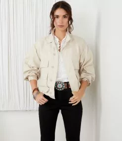 Karen Kane Cargo Jacket -karen kane Sales Shop karenkane 2021 summer 1L01194 NAT 011