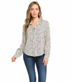 Karen Kane Long Sleeve Shirt -karen kane Sales Shop karenkane 2022 fall 1F05549X CBL 002