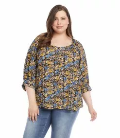Karen Kane Plus Size Blouson Sleeve Top