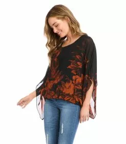 Karen Kane Blouson Scarf Top -karen kane Sales Shop karenkane 2022 fall 3L09604 PRT 005