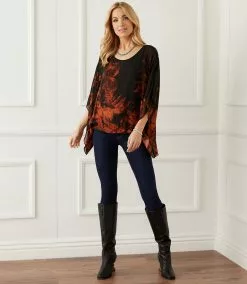 Karen Kane Blouson Scarf Top -karen kane Sales Shop karenkane 2022 fall 3L09604 PRT 008