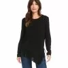 Karen Kane Petite Size Asymmetric Fringe Top -karen kane Sales Shop karenkane 2022 fall 3L13169P BLK 002 1