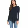 Karen Kane Asymmetric Fringe Top