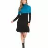 Karen Kane Petite Size Colorblock Turtleneck Dress 1 Karen Kane Petite Size Colorblock Turtleneck Dress -karen kane Sales Shop karenkane 2022 fall 3L13179P TEA 1707 1