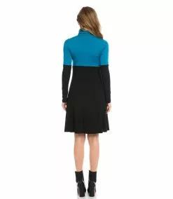 Karen Kane Colorblock Turtleneck Dress -karen kane Sales Shop karenkane 2022 fall 3L13179 TEA 1722