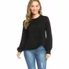 Karen Kane Petite Size Side Pick-Up Top -karen kane Sales Shop karenkane 2022 fall 3L13183P BLK 2537 1