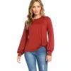 Karen Kane Petite Size Side Pick-Up Top -karen kane Sales Shop karenkane 2022 fall 3L13183P RUS 2508