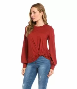 Karen Kane Petite Size Side Pick-Up Top -karen kane Sales Shop karenkane 2022 fall 3L13183P RUS 2516