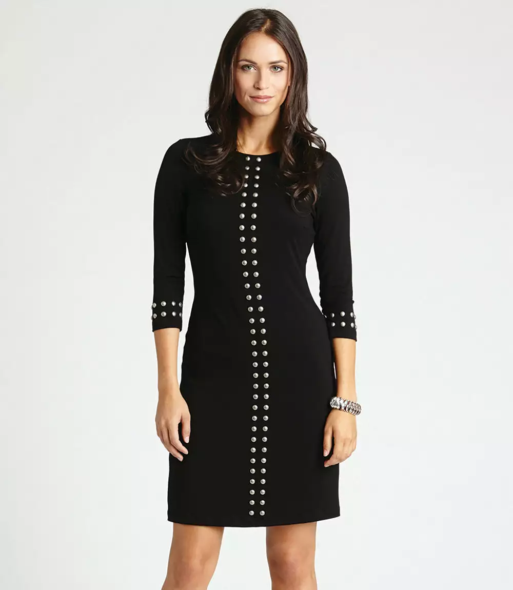 Karen Kane Silver Studded Sheath Dress 4 Karen Kane Silver Studded Sheath Dress - Image 2