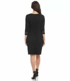 Karen Kane Silver Studded Sheath Dress 16 Karen Kane Silver Studded Sheath Dress -karen kane Sales Shop karenkane 2022 fall 3L13185 BLK 004