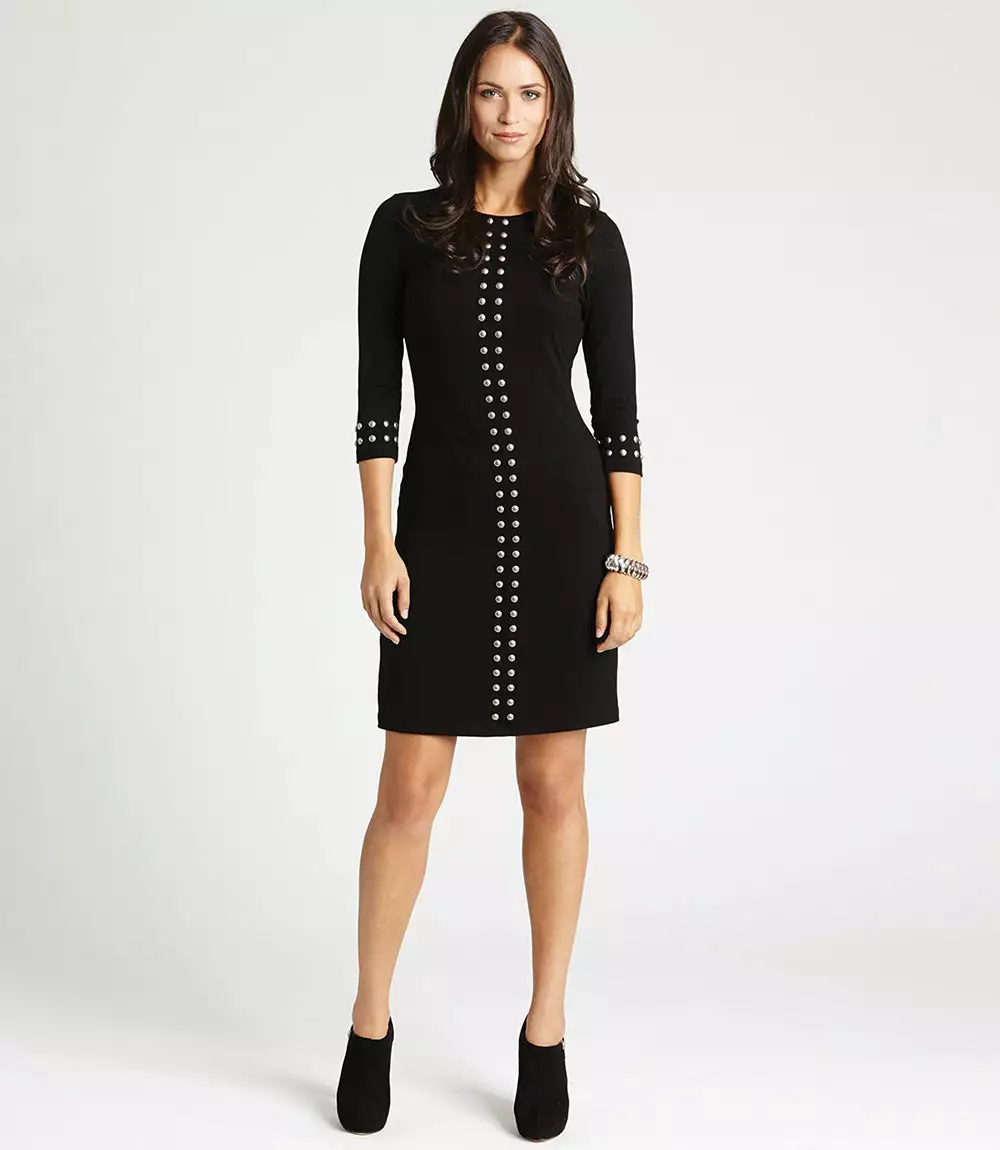 Karen Kane Silver Studded Sheath Dress 11 Karen Kane Silver Studded Sheath Dress - Image 9