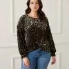 Karen Kane Plus Size Velvet Burnout Twist-Front Top -karen kane Sales Shop karenkane 2022 fall 3L19604W BBR 001