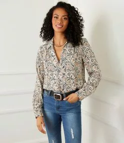 Karen Kane Button-Up Blouse
