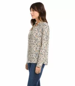 Karen Kane Button-Up Blouse -karen kane Sales Shop karenkane 2022 fall 3L20174 PRT 004