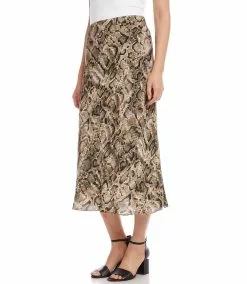 Karen Kane Bias Cut Midi Skirt -karen kane Sales Shop karenkane 2022 fall 3L20602 PRT 004