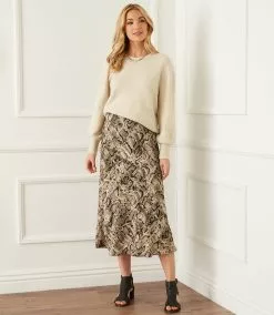Karen Kane Bias Cut Midi Skirt -karen kane Sales Shop karenkane 2022 fall 3L20602 PRT 005