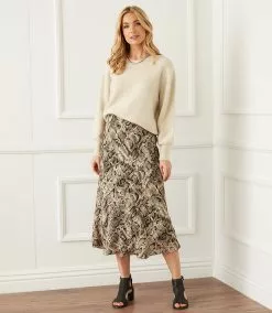Karen Kane Bias Cut Midi Skirt -karen kane Sales Shop karenkane 2022 fall 3L20602 PRT 006