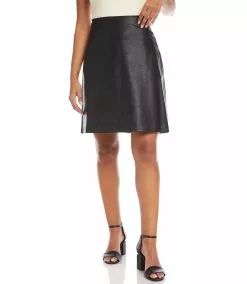Karen Kane Faux Leather Skirt -karen kane Sales Shop karenkane 2022 fall 3L21155 BLK 2347