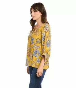 Karen Kane Blouson Sleeve Top -karen kane Sales Shop karenkane 2022 fall 3L22178 PRT 004