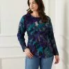 Karen Kane Plus Size Tie Dye Burnout Shirttail Top -karen kane Sales Shop karenkane 2022 fall 3L25592W TD135688