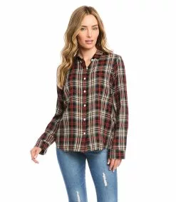Karen Kane Long Sleeve Button-Up Shirt