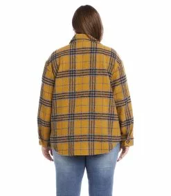 Karen Kane Plus Size Plaid Shirt Jacket -karen kane Sales Shop karenkane 2022 fall 3L31232W PLA 003