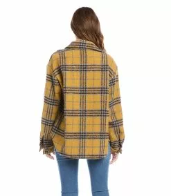 Karen Kane Plaid Shirt Jacket -karen kane Sales Shop karenkane 2022 fall 3L31232 PLA 002