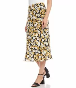 Karen Kane Bias Cut Midi Skirt -karen kane Sales Shop karenkane 2022 fall 3L31597 BKG 004
