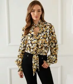 Karen Kane Tie-Front Top