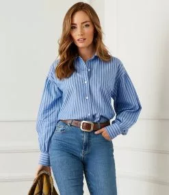 Karen Kane Shirred Sleeve Shirt