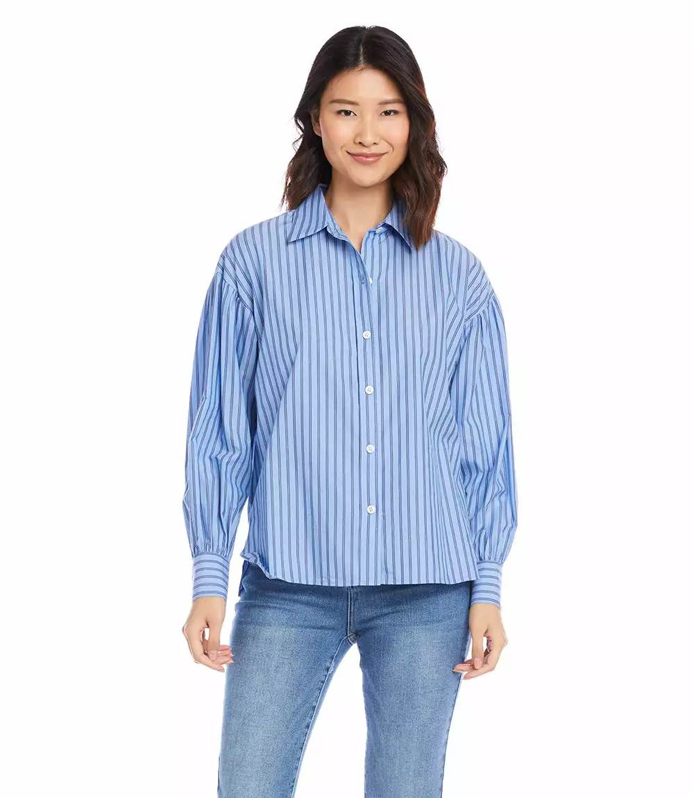 Karen Kane Shirred Sleeve Shirt 4 Karen Kane Shirred Sleeve Shirt - Image 2