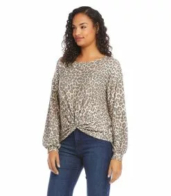 Karen Kane Twist Front Top -karen kane Sales Shop karenkane 2022 fall 3L40560 PRT 1566
